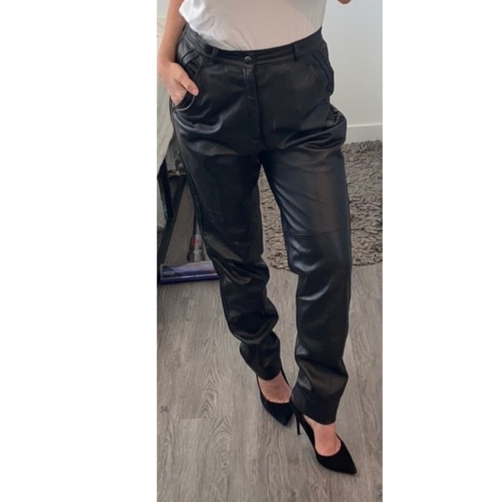 Suzelle High Rise Vintage Leather Pants